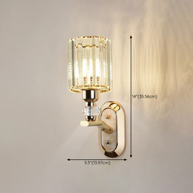 Modern Simple Crystal Vanity Light Geometry Shape Vanity Lamp for Shower Room