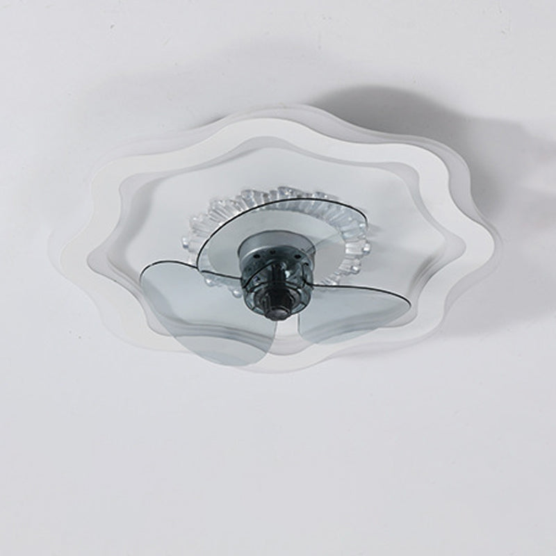 3-Blade Ceiling Fan Contemporary LED Fan with Light for Dining Room