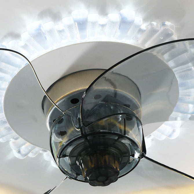 3-Blade Ceiling Fan Contemporary LED Fan with Light for Dining Room