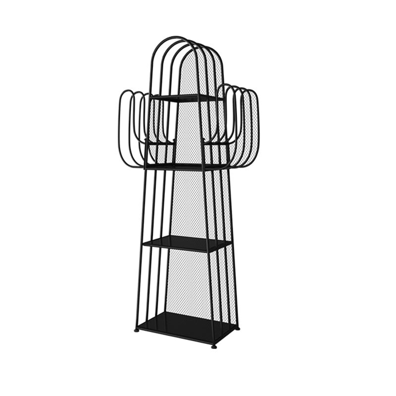 Metal Closed Back Bookshelf Modern Standard Bookcase with Shelves