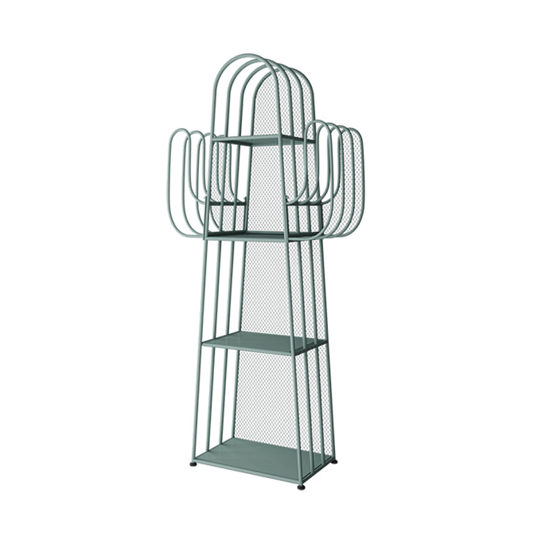 Metal Closed Back Bookshelf Modern Standard Bookcase with Shelves