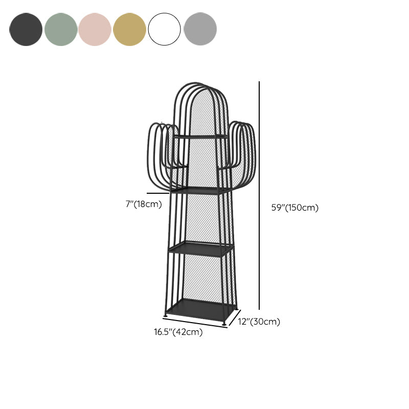 Metal Closed Back Bookshelf Modern Standard Bookcase with Shelves