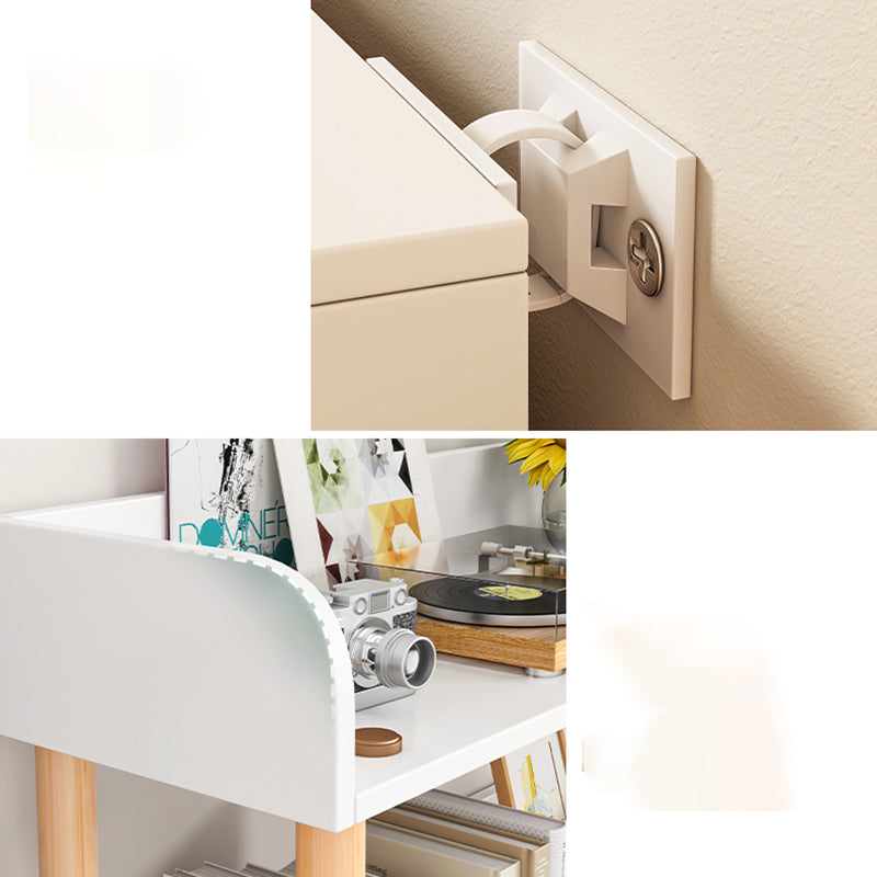 Modern Style Bookshelf Open Back Vertical Engineered Wood Bookcase