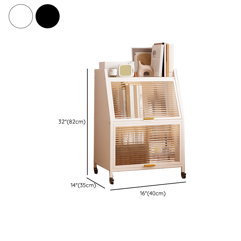 Metal Closed Back Standard Bookshelf Shelves Included Bookcase