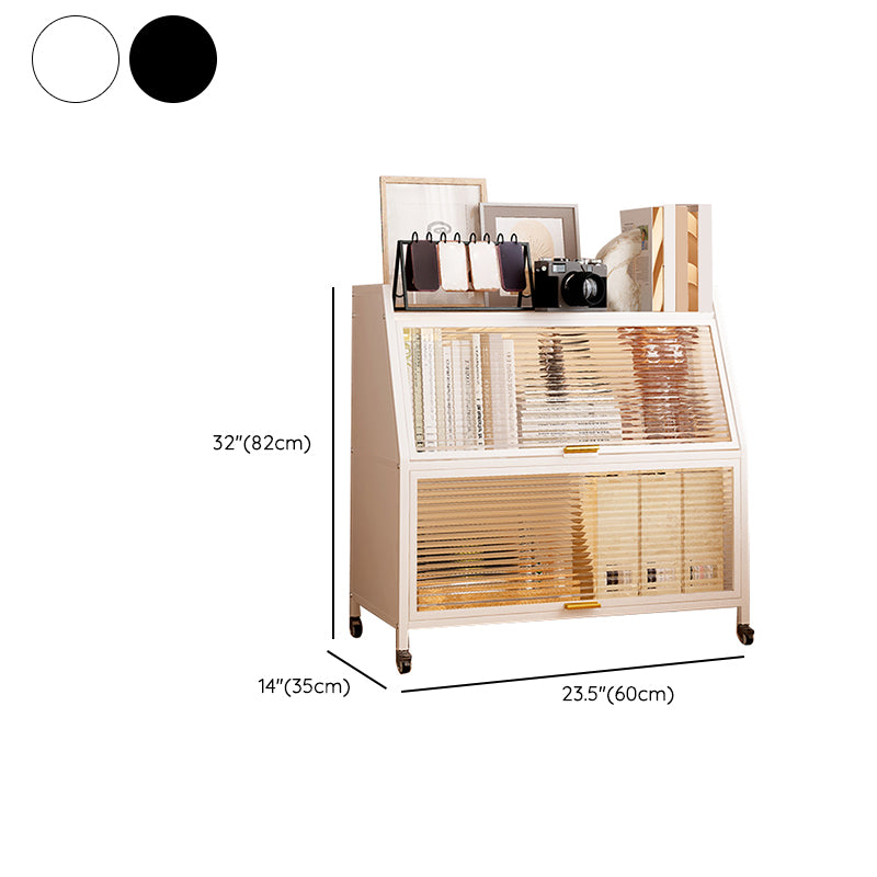 Metal Closed Back Standard Bookshelf Shelves Included Bookcase