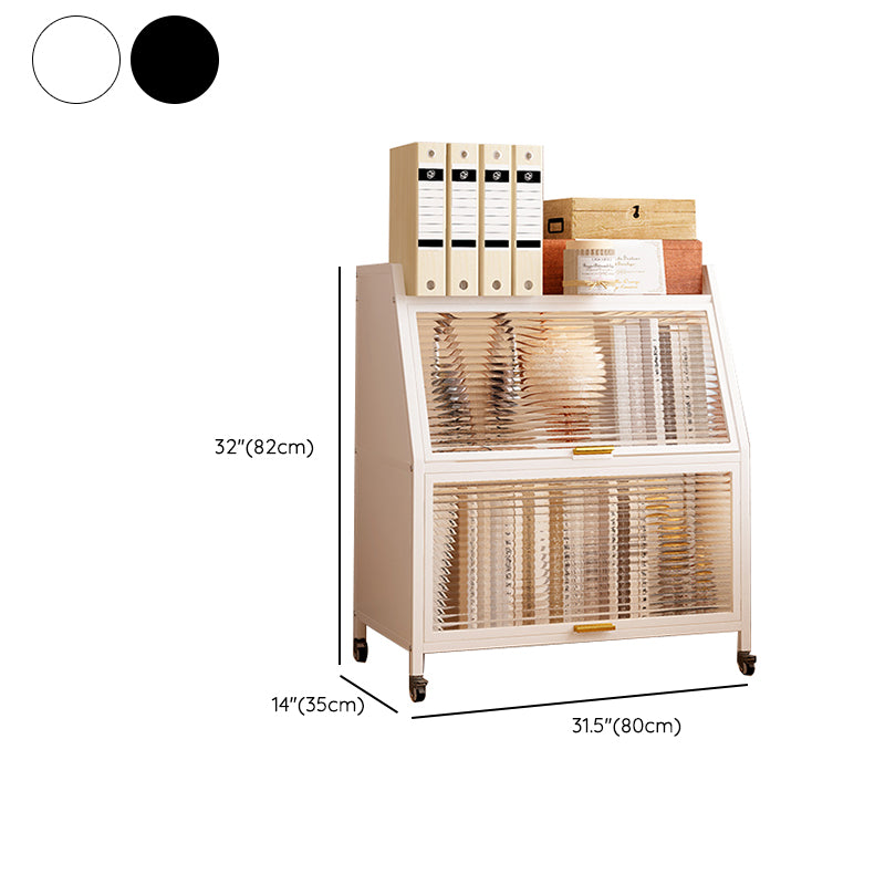 Metal Closed Back Standard Bookshelf Shelves Included Bookcase