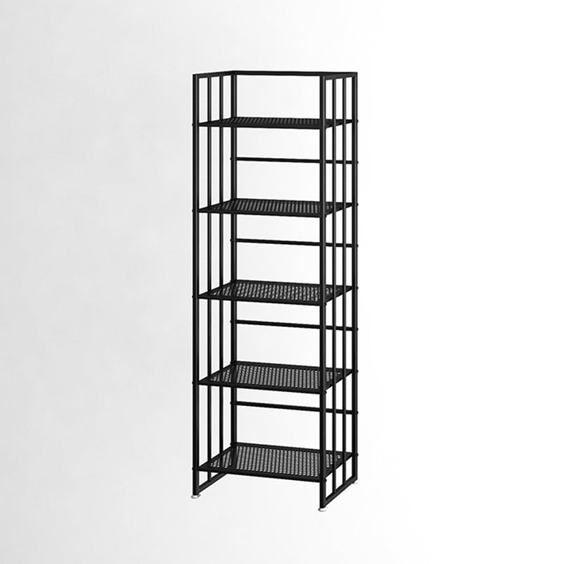 Metal Standard Bookcase Modern Open Back Bookshelf with Shelves