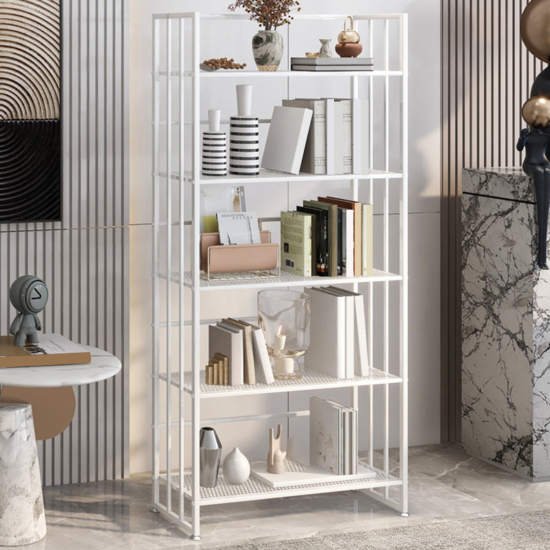 Metal Standard Bookcase Modern Open Back Bookshelf with Shelves