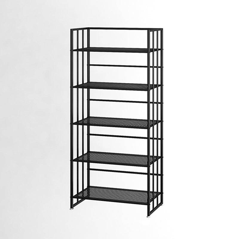 Metal Standard Bookcase Modern Open Back Bookshelf with Shelves