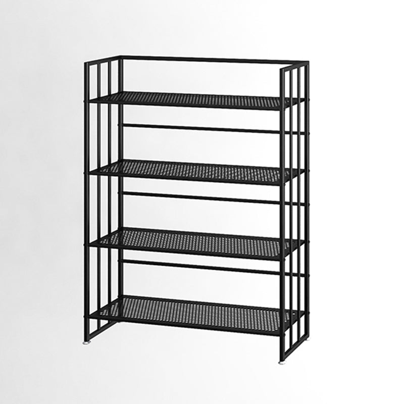 Metal Standard Bookcase Modern Open Back Bookshelf with Shelves