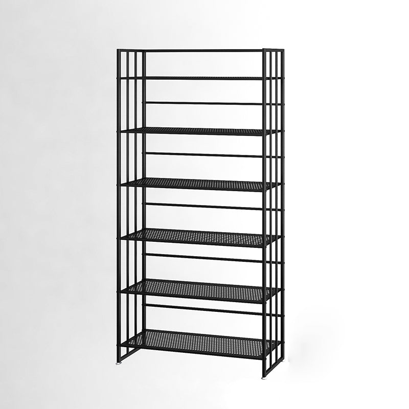 Metal Standard Bookcase Modern Open Back Bookshelf with Shelves