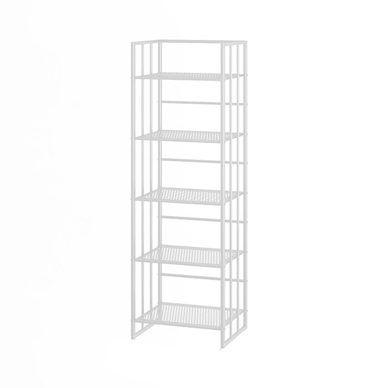Metal Standard Bookcase Modern Open Back Bookshelf with Shelves