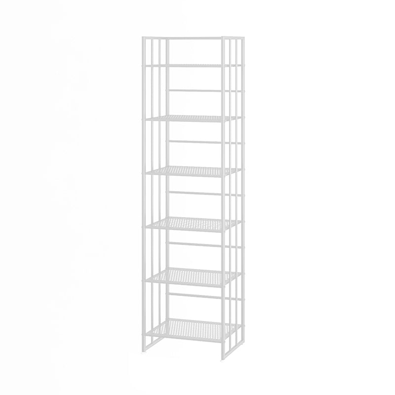 Metal Standard Bookcase Modern Open Back Bookshelf with Shelves