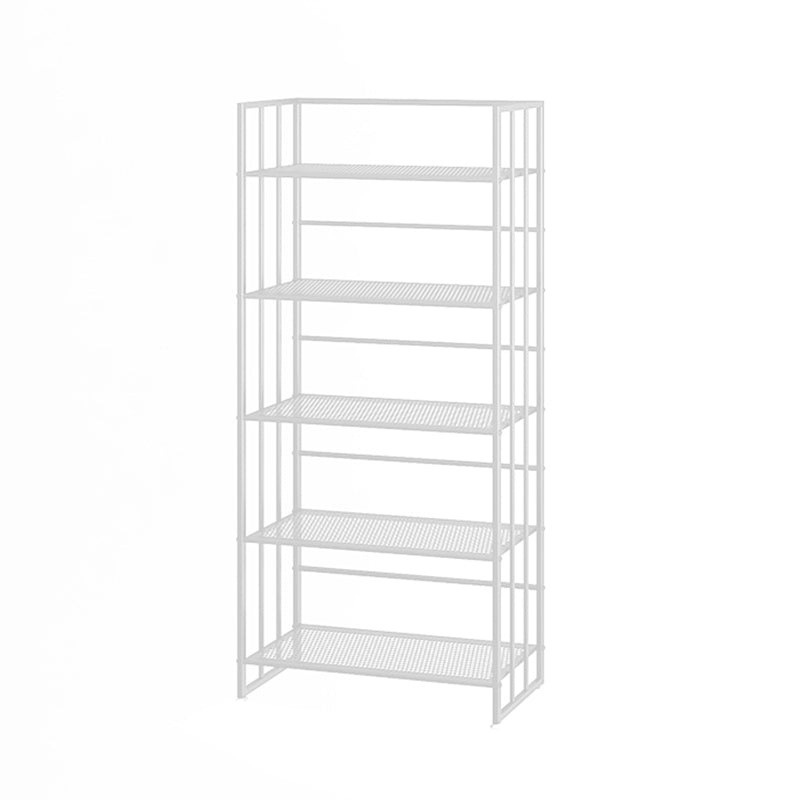 Metal Standard Bookcase Modern Open Back Bookshelf with Shelves