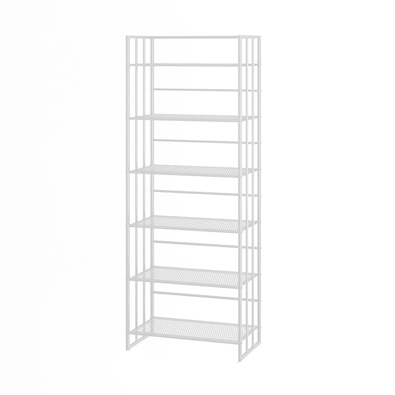 Metal Standard Bookcase Modern Open Back Bookshelf with Shelves