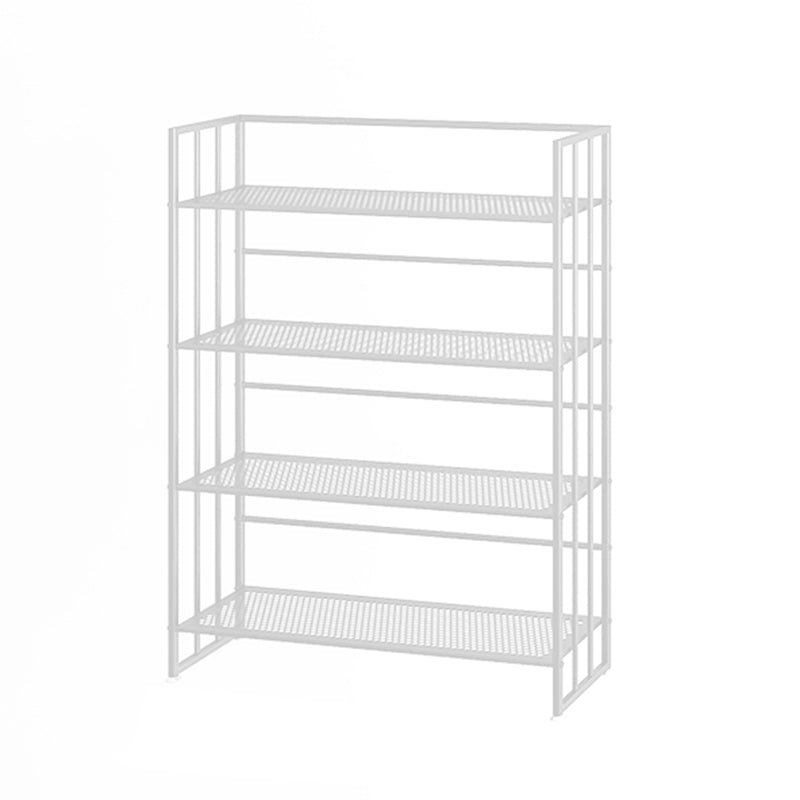 Metal Standard Bookcase Modern Open Back Bookshelf with Shelves