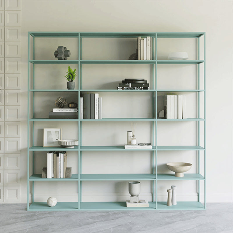Scandinavian Etagere Bookcase Metal Open Back Bookshelf with Shelves