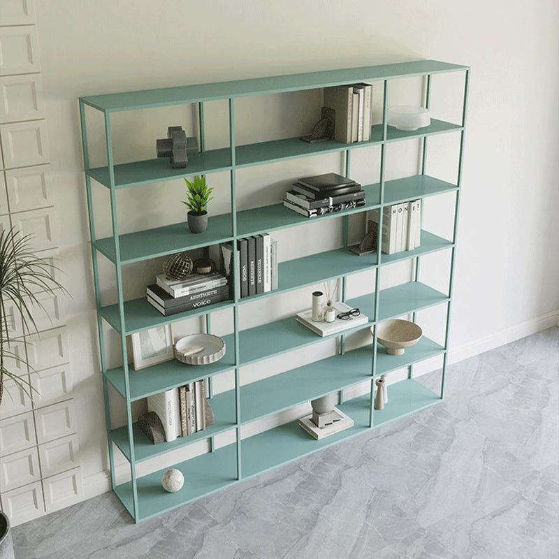 Scandinavian Etagere Bookcase Metal Open Back Bookshelf with Shelves