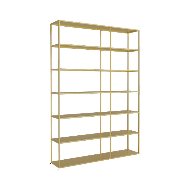 Scandinavian Etagere Bookcase Metal Open Back Bookshelf with Shelves