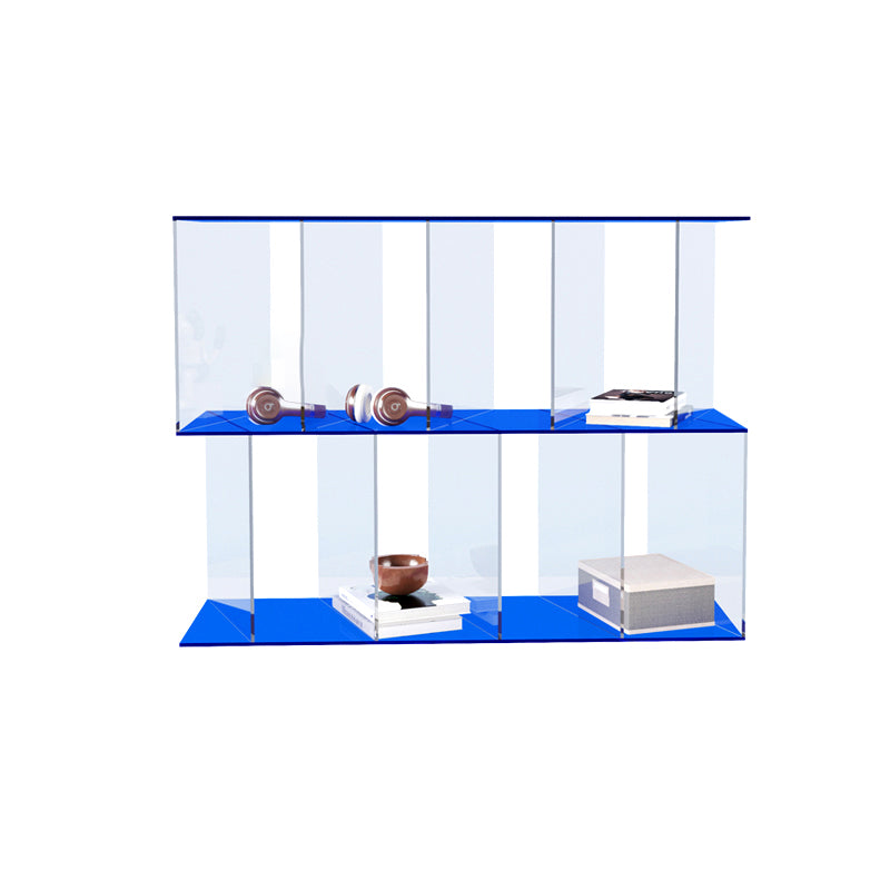 Scandinavian Standard Bookshelf Acrylic Open Back Bookcase with Shelves
