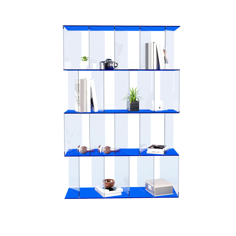 Scandinavian Standard Bookshelf Acrylic Open Back Bookcase with Shelves