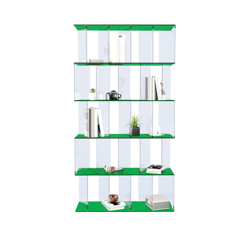 Scandinavian Standard Bookshelf Acrylic Open Back Bookcase with Shelves