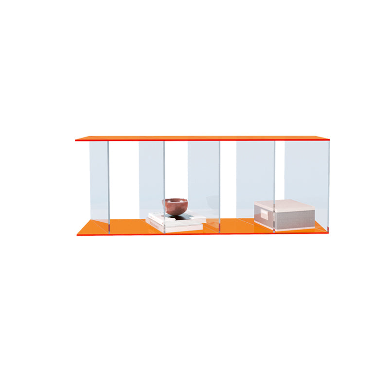 Scandinavian Standard Bookshelf Acrylic Open Back Bookcase with Shelves