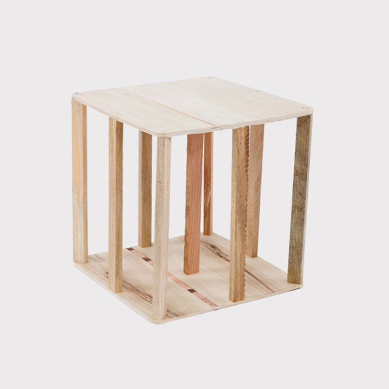 Modern Square Pouf Wooden Frame Cotton Pouf for Drawing Room