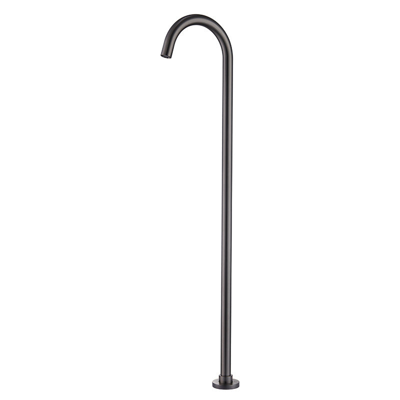 Modern Freestanding Tub Filler Copper Trim Floor Mounted Tub Filler