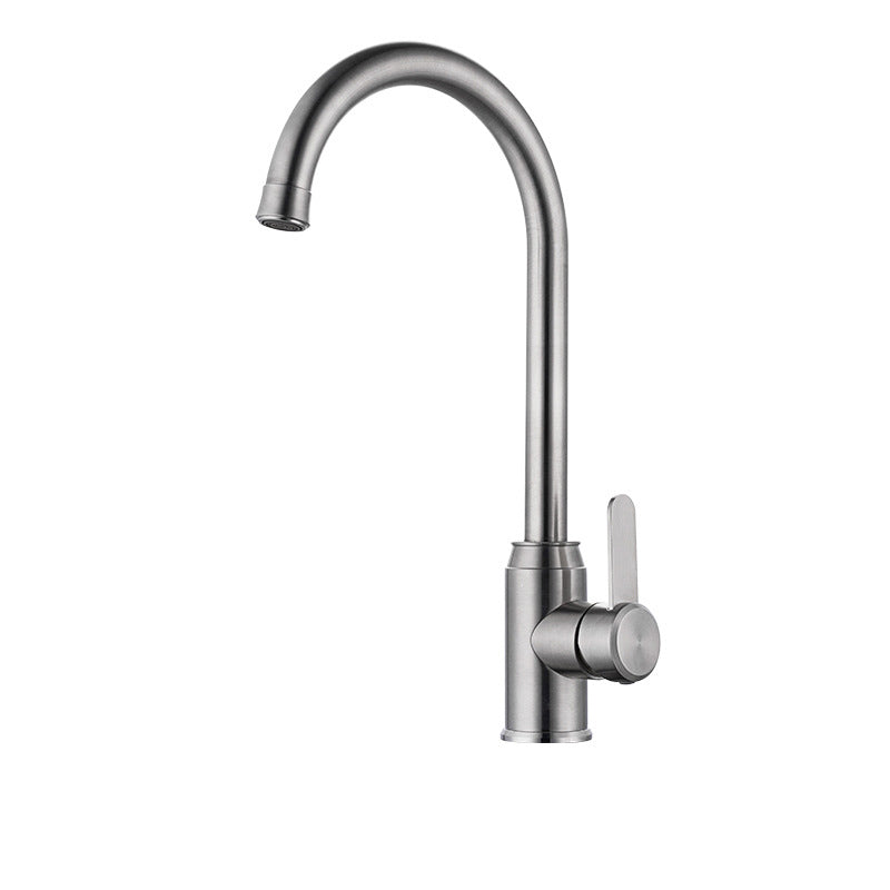 Contemporary Kitchen Faucet Stainless Steel Swivel Spout Standard Kitchen Faucets