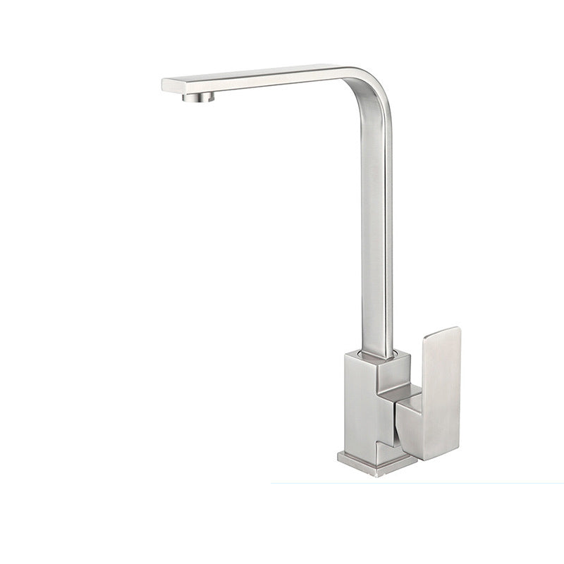 Contemporary Kitchen Faucet Stainless Steel Swivel Spout Standard Kitchen Faucets