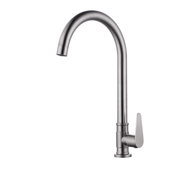 Contemporary Kitchen Faucet Stainless Steel Swivel Spout Standard Kitchen Faucets