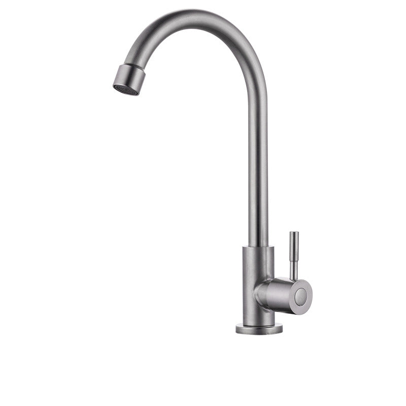 Contemporary Kitchen Faucet Stainless Steel Swivel Spout Standard Kitchen Faucets