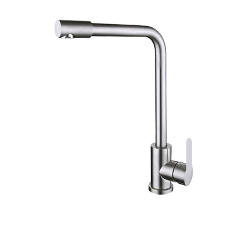 Contemporary Kitchen Faucet Stainless Steel Swivel Spout Standard Kitchen Faucets