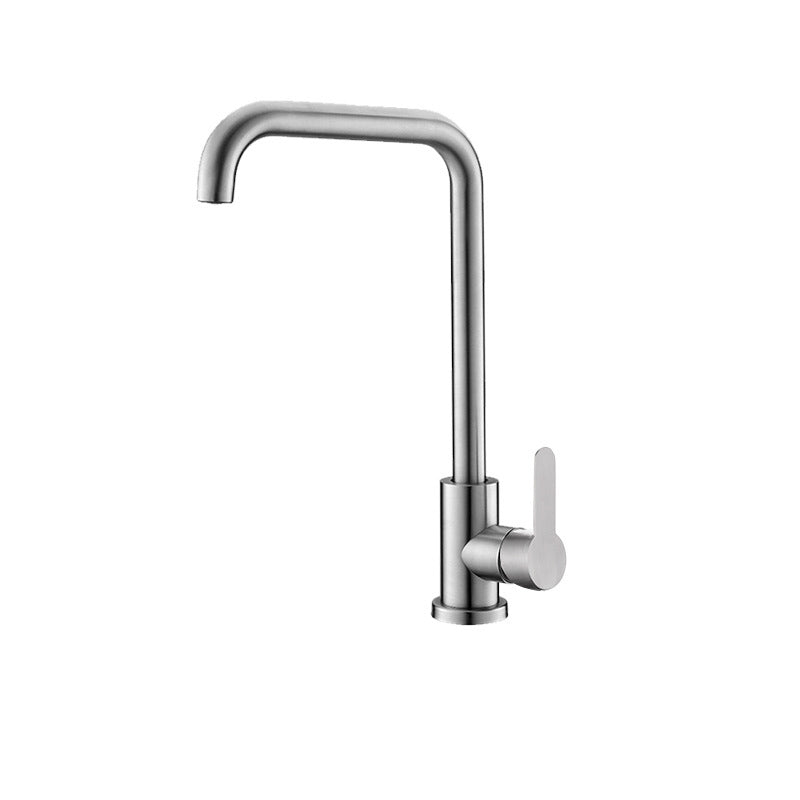 Contemporary Kitchen Faucet Stainless Steel Swivel Spout Standard Kitchen Faucets