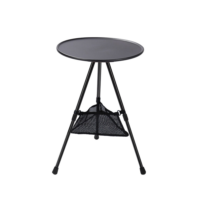 14" Wide Industrial Patio Table Round Aluminum Foldable Side Table