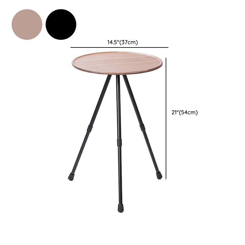 14" Wide Industrial Patio Table Round Aluminum Foldable Side Table