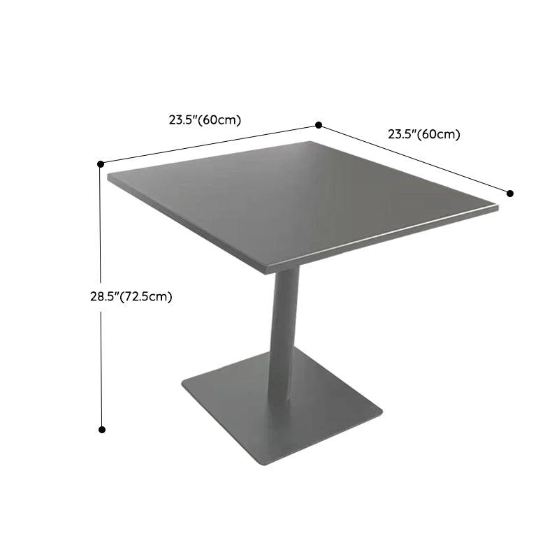 Metal and Stone Dining Table Set 1/2/3 Pcs Black Boho Dining Set