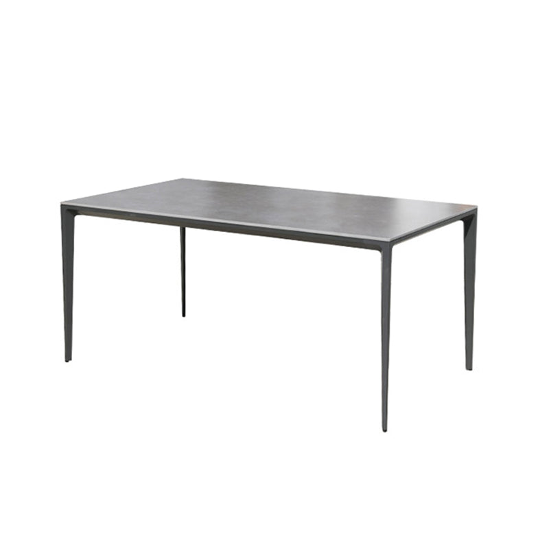 Boho Matte Gray Dining Table Set 1/2/5/7 Pcs Metal Dining Set