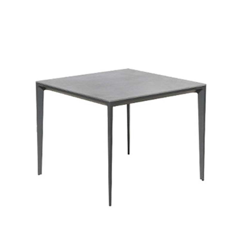 Boho Matte Gray Dining Table Set 1/2/5/7 Pcs Metal Dining Set