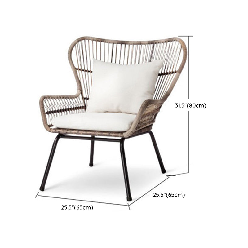 Round Glass Top Dining Table Set 1/2/3 Pcs Modern Outdoor Dining Set