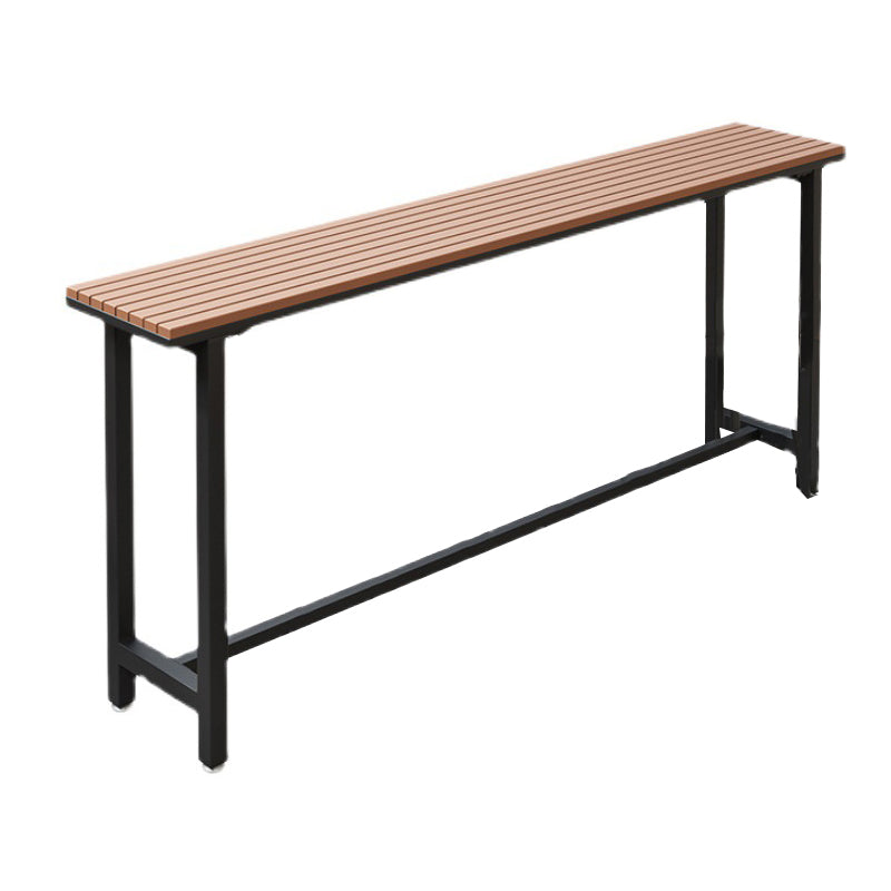 Industrial 1/5 Pieces Metal Bar Table Set Reclaimed Wood Bar Height Set for Outdoor