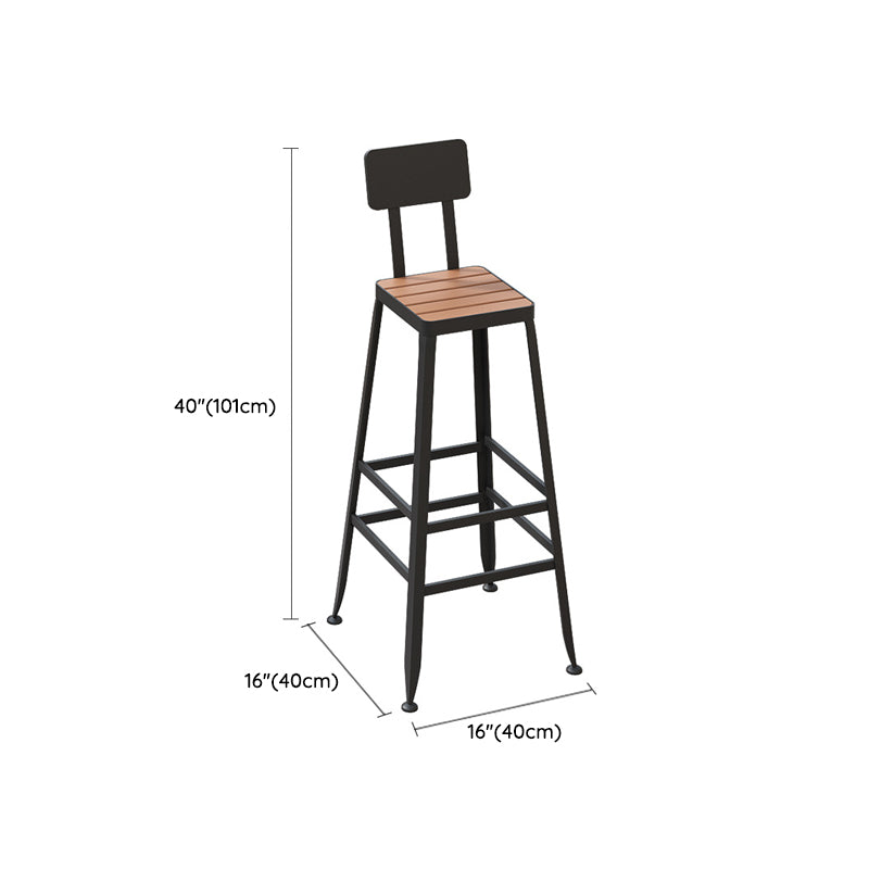 Industrial 1/5 Pieces Metal Bar Table Set Reclaimed Wood Bar Height Set for Outdoor
