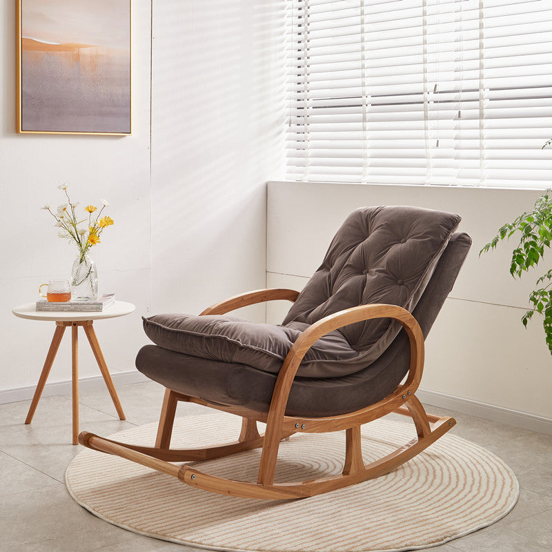 Modern Upholstered Rocking Chair Lounge Leisure Lazy Sofa Chair