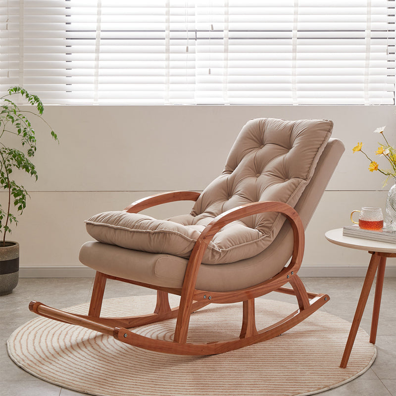 Modern Upholstered Rocking Chair Lounge Leisure Lazy Sofa Chair