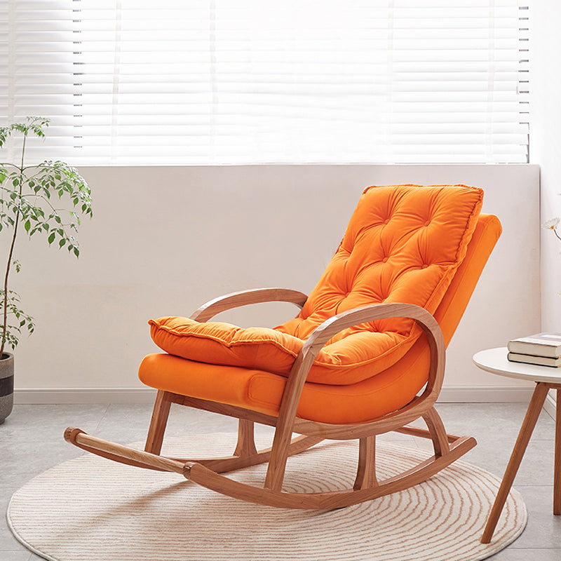 Modern Upholstered Rocking Chair Lounge Leisure Lazy Sofa Chair