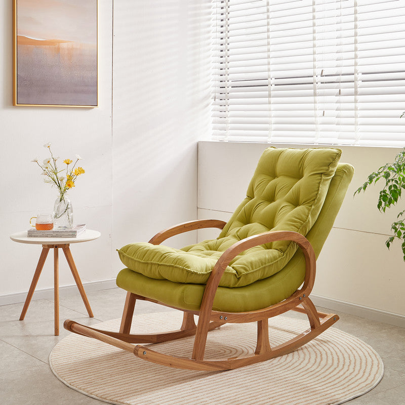 Modern Upholstered Rocking Chair Lounge Leisure Lazy Sofa Chair