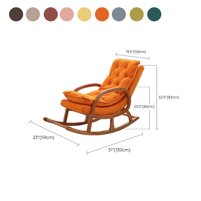 Modern Upholstered Rocking Chair Lounge Leisure Lazy Sofa Chair