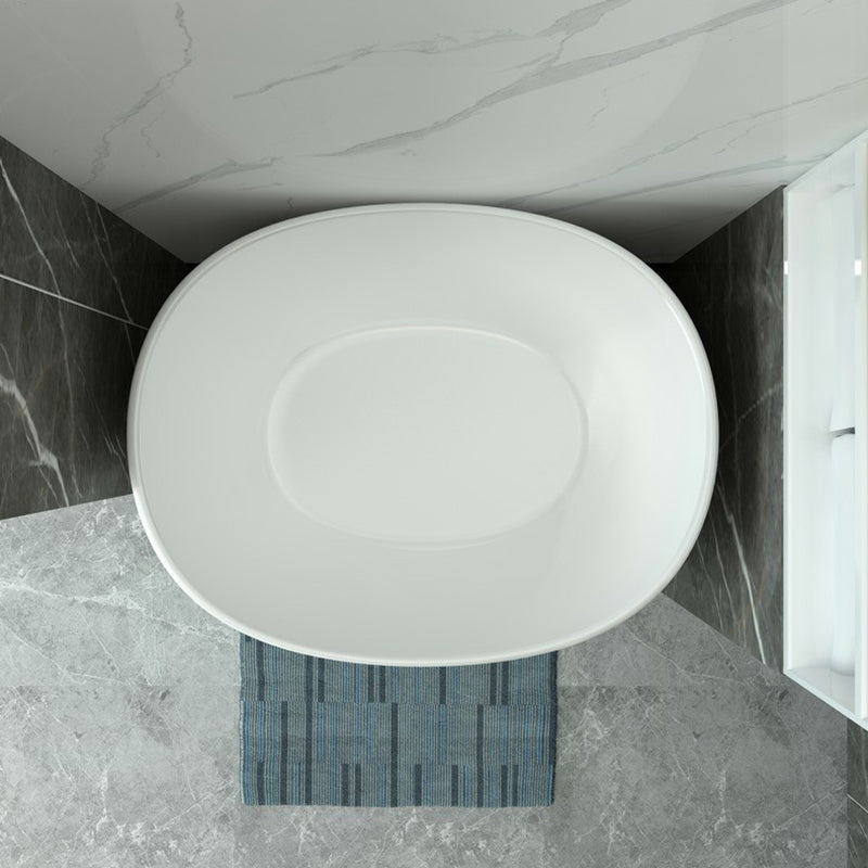 Modern Style Freestanding Bath Tub Acrylic Round Bathtub in White