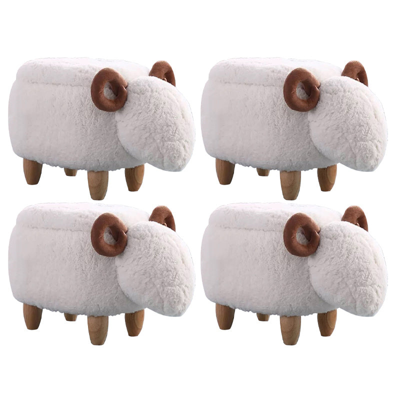 White Modern Standard Trea Resistant Sheep Shape Standard for Living Room